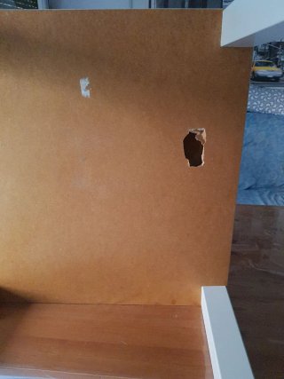 Mesa auxiliar cuadrada Ikea gris