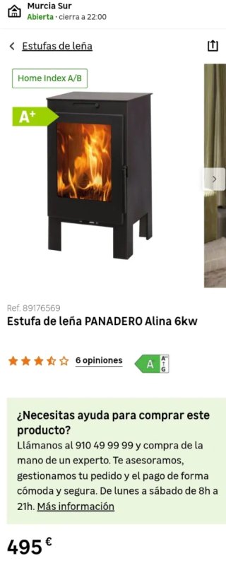 Estufa de leña pequeña