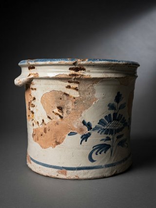 Antigua cerámica Toledo enfriador botellas