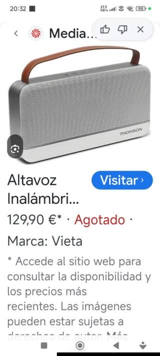 Altavoz Thomson Blanco , sonido de increíble calid