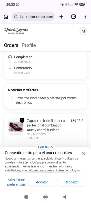 Zapatos Flamenco Mujer Roberto Garrudo Talla 38