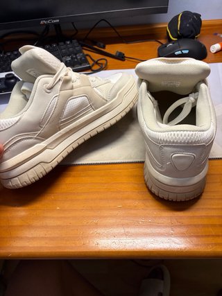 Zapatillas Bershka Beige/Blanco Talla 38
