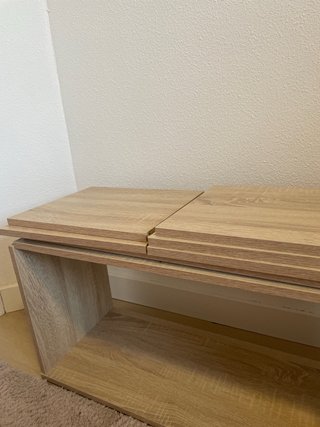 Estantería Roble Claro Escalera 145x145x29