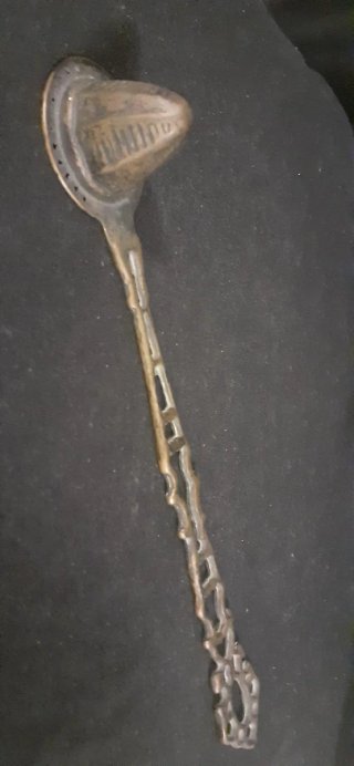 Apagavelas inglés victoriano antiguo de bronce.