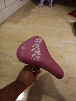 Sillín bicicleta infantil rosa