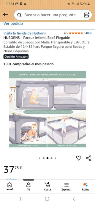 Parque Infantil Bebé Plegable HuBorns