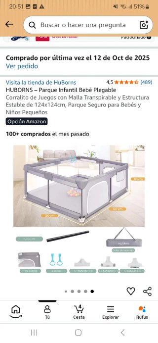 Parque Infantil Bebé Plegable HuBorns