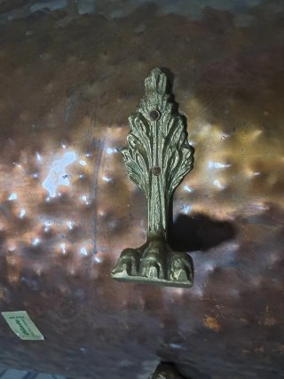 Leñera cobre y latón
