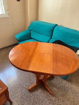 Mesa redonda extensible madera maciza