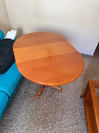 Mesa redonda extensible madera maciza