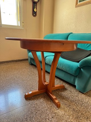 Mesa redonda extensible madera maciza