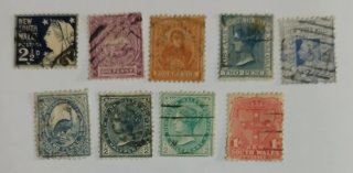 57 Sellos Antiguos, siglo 19. Varios Países