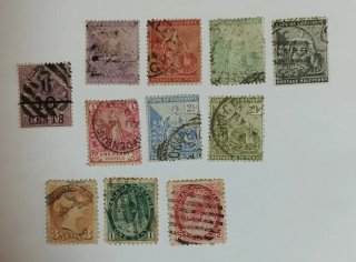 57 Sellos Antiguos, siglo 19. Varios Países