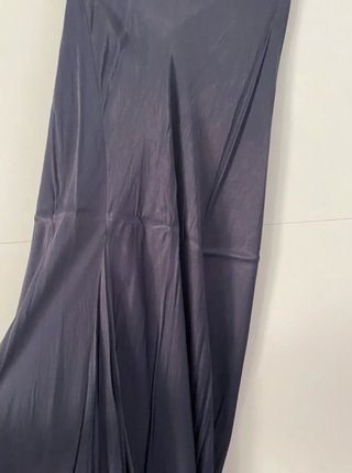 Falda Larga Satinada Gris Talla Única