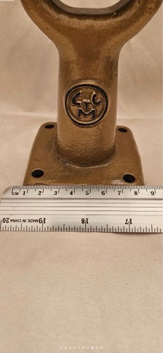 Soporte eje antiguo joyero/orfebre hierro fundido