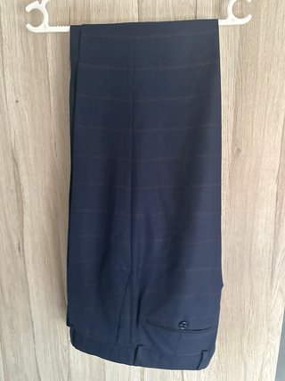 Traje Mango Slim Fit Azul Cuadros