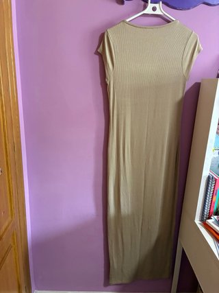 Vestido largo beige