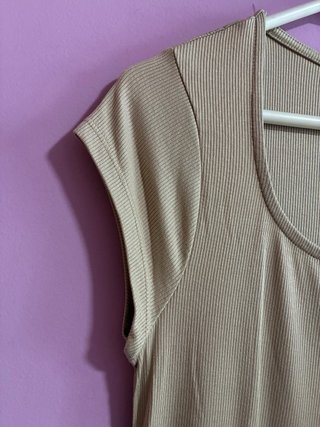 Vestido largo beige