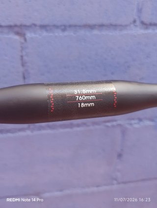 31,8x760mm CARBÓN Manillar plano URBAN CLASSIC.