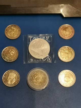 Lote 8 monedas España y Irlanda