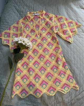 Vestido/Camisa Crochet Zara Talla Única