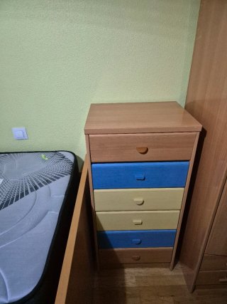 Cama y cajonera infantil madera