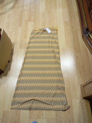 Vestido largo zig-zag amarillo y morado