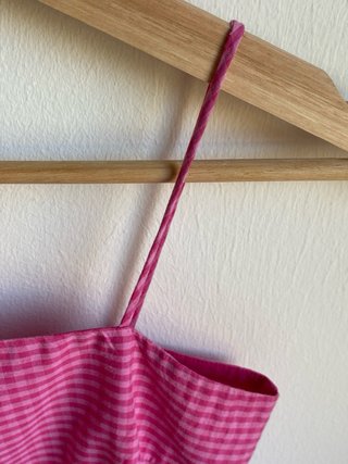 Vestido cuadros rosa tirantes Brownie