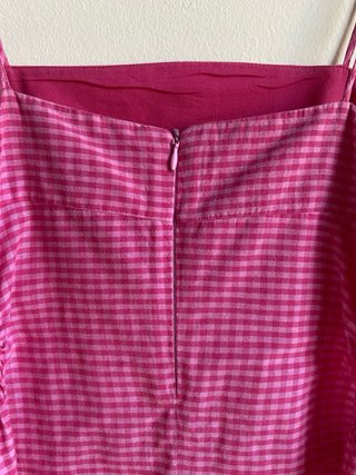 Vestido cuadros rosa tirantes Brownie
