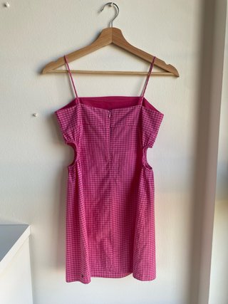 Vestido cuadros rosa tirantes Brownie