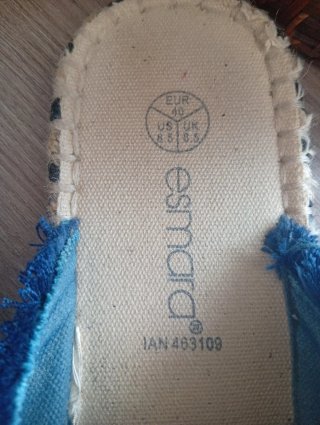 Alpargatas Esmara Azul Talla 40