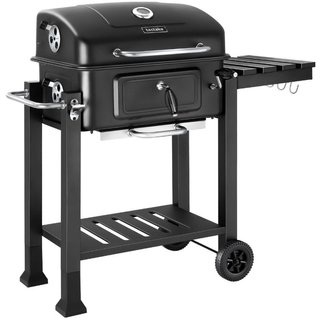 Barbecue a carbonella Florian con 2 ruote, vaschetta per il