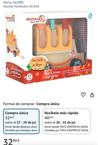 Camión de juguete con herramientas