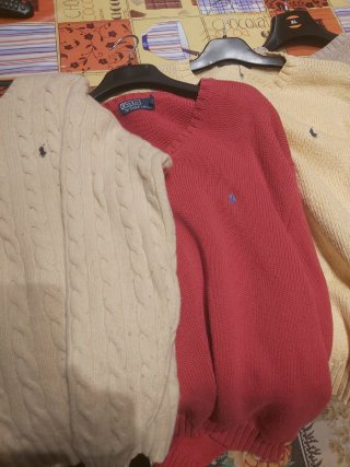 Jerséis Polo Ralph Lauren Beige y Rojo