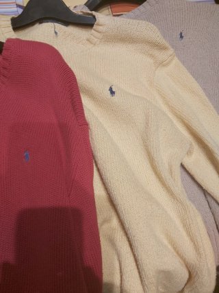 Jerséis Polo Ralph Lauren Beige y Rojo