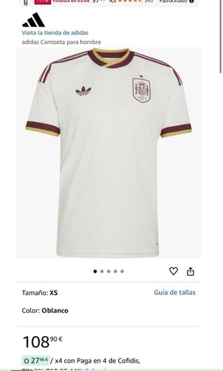 Camiseta Adidas España Talla XL