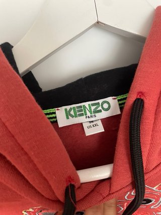 Sudadera Kenzo Roja con Tigre Bordado