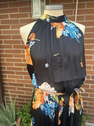 Mono Zara floral negro