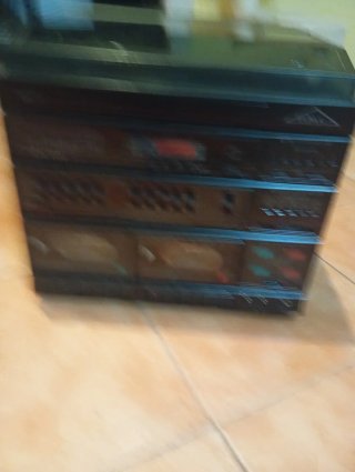 Mini impianto vintage Denvo Hi-Fi con giradischi