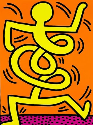 Keith Haring Montreux Jazz Festival 1983 Yellow