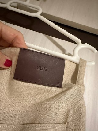 Pantalón barrel beige sin estrenar