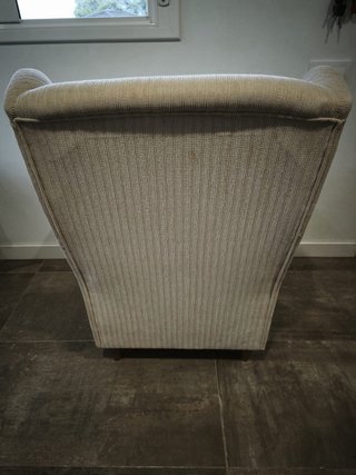 Sillón individual beige tela