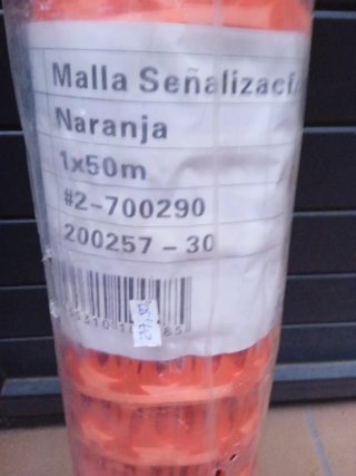Malla señalización naranja