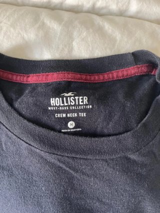 Camiseta Hollister Negra Talla M