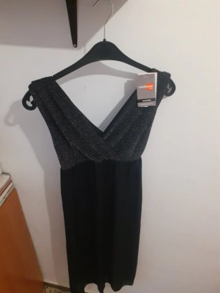 Vestido largo fiesta negro Inteligente Store