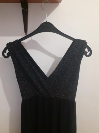 Vestido largo fiesta negro Inteligente Store