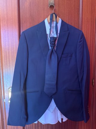 Traje de Novio Completo Enzo Romano Azul/Gris