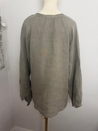 Blusa ECOALF verde oliva 100% lino