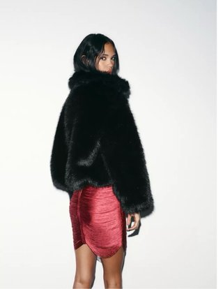 Chaqueta Zara Negra pelo