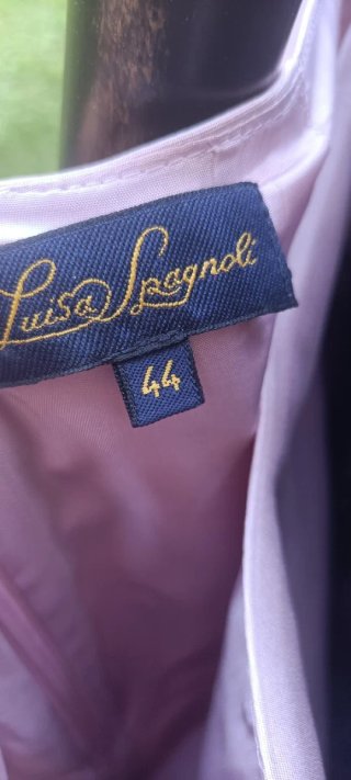 Tailleur Luisa Spagnoli in seta e pizzo Nero/Rosa